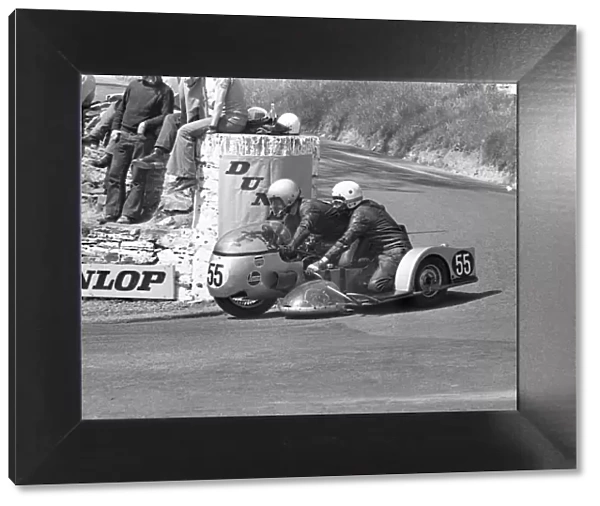 Keith Griffin and Malcolm Sharrocks (SG Triumph) 1973 500cc Sidecar TT