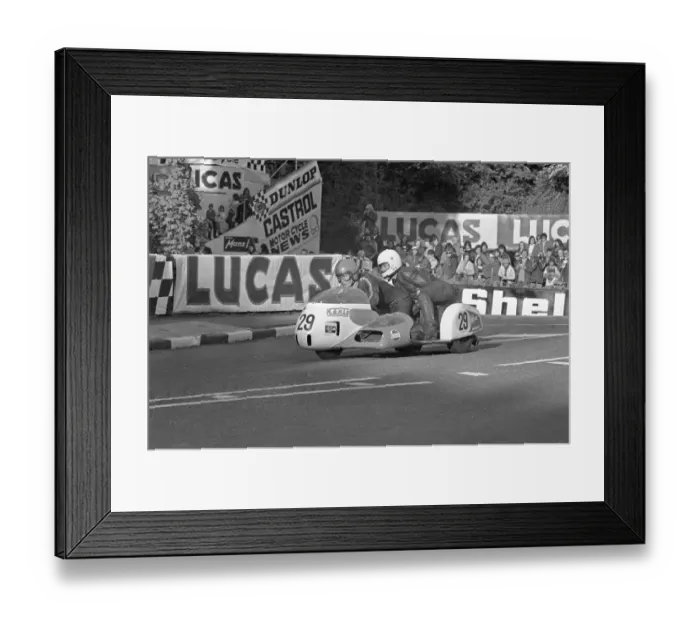 Framed Print : Jeff Gawley & Peter Sales (Konig) 1973 750 Sidecar TT Framed Print : Jeff Gawley & Peter Sales (Konig) 1973 750 Sidecar TT