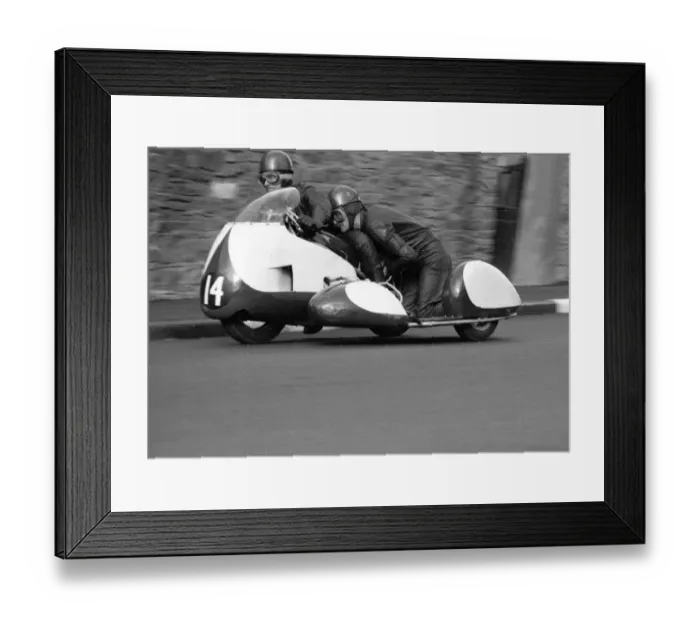Framed Print : Owen Greenwood & Terry Fairbrother (Triumph) 1961 Sidecar TT Framed Print : Owen Greenwood & Terry Fairbrother (Triumph) 1961 Sidecar TT