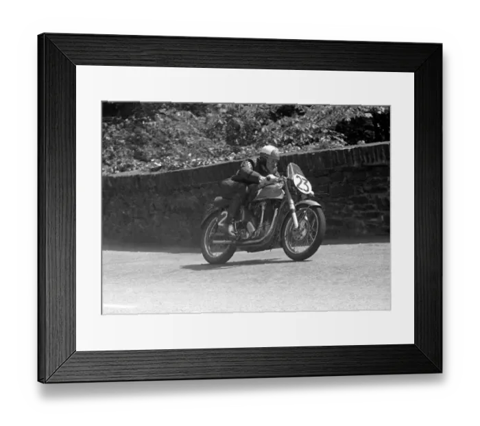 Framed Print : Howard German (Norton) 1954 Senior Clubman TT