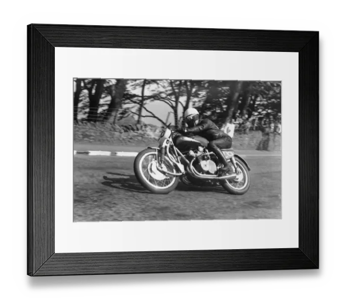 Framed Print : Les Graham (MV) 1953 Junior TT