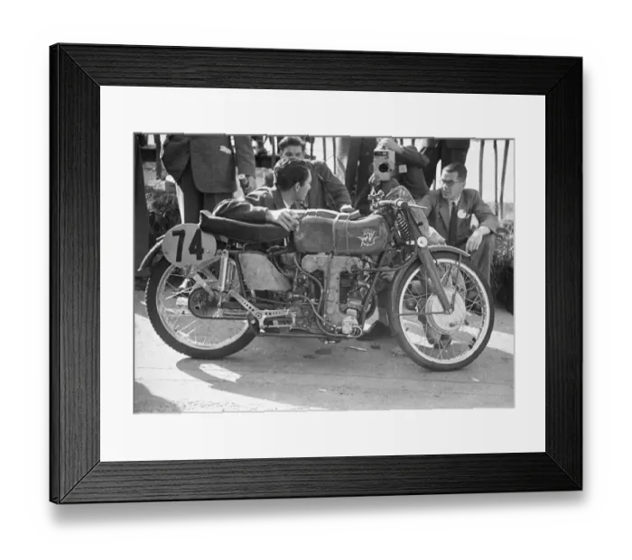 Framed Print : Les Graham (MV) 1951 Ultra Lightweight TT Framed Print : Les Graham (MV) 1951 Ultra Lightweight TT