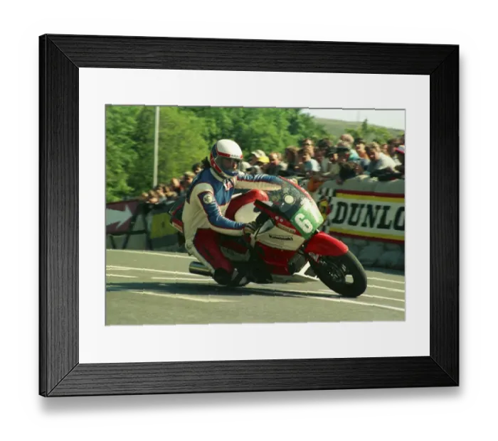 Framed Print : Paul Hunt (Kawasaki) 1987 Production B TT