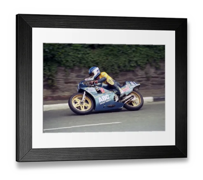 Framed Print : Patrick Hampton (Yamaha) 1987 Junior TT Framed Print : Patrick Hampton (Yamaha) 1987 Junior TT