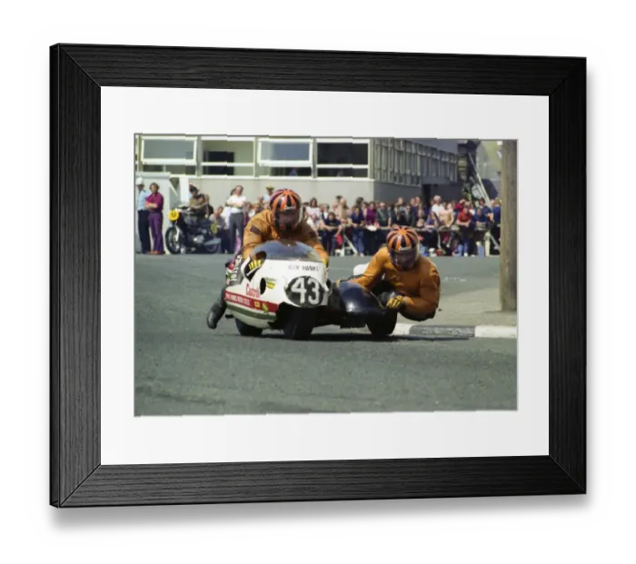Framed Print : Roy Hanks & Gerald Daniel (Weslake) 1976 Sidecar TT