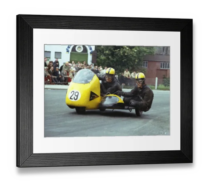 Framed Print : Mac Hobson & Geoff Atkinson (Triumph / Norton) 1965 Sidecar TT Framed Print : Mac Hobson & Geoff Atkinson (Triumph / Norton) 1965 Sidecar TT