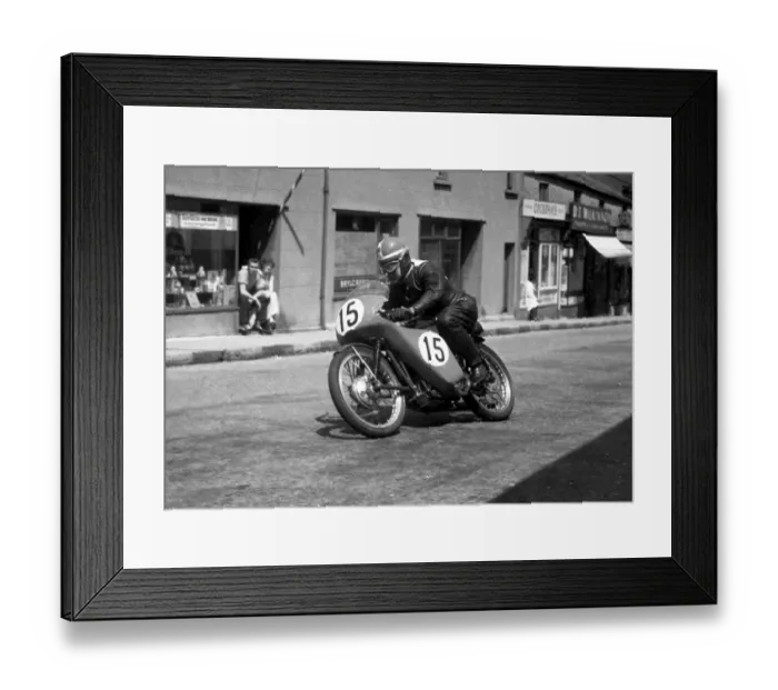 Framed Print : Len Harfield (LCH) 1958 Ultra Lightweight TT Framed Print : Len Harfield (LCH) 1958 Ultra Lightweight TT