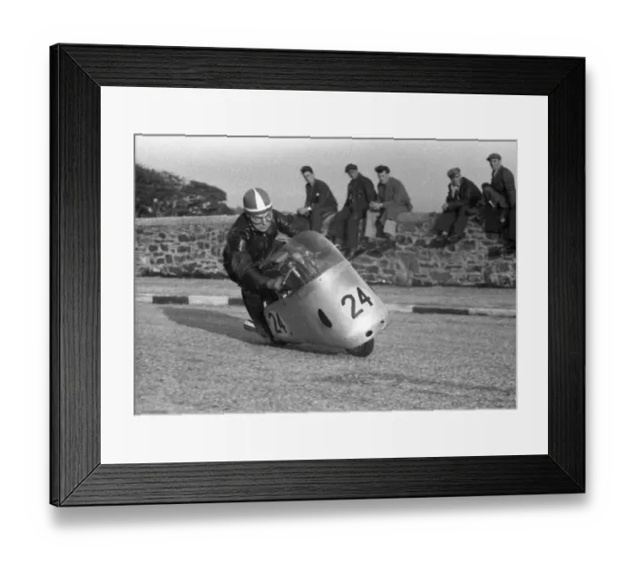 Framed Print : Len Harfield (LCH) 1957 Ultra Lightweight TT Framed Print : Len Harfield (LCH) 1957 Ultra Lightweight TT