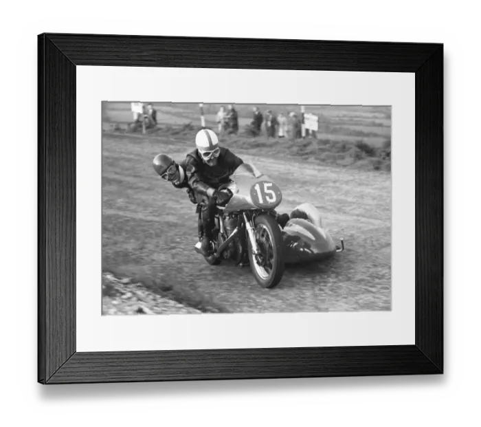 Framed Print : Graham Humby & G Deakin (Norton) 1957 Sidecar TT Framed Print : Graham Humby & G Deakin (Norton) 1957 Sidecar TT