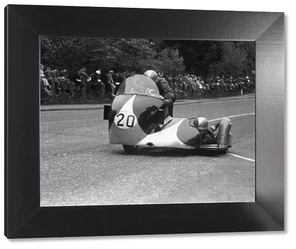 Pip Harris & Ray Campbell (Matchless) 1955 Sidecar TT