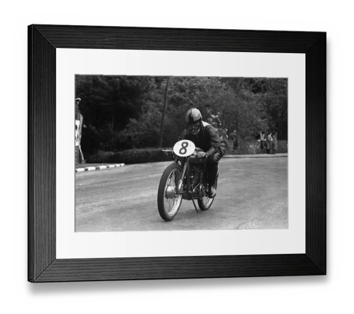 Framed Print : Len Harfield (LCH) 1955 Ultra Lightweight TT Framed Print : Len Harfield (LCH) 1955 Ultra Lightweight TT