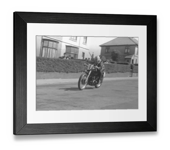 Framed Print : Jack Harding (AJS) 1952 Junior TT Framed Print : Jack Harding (AJS) 1952 Junior TT