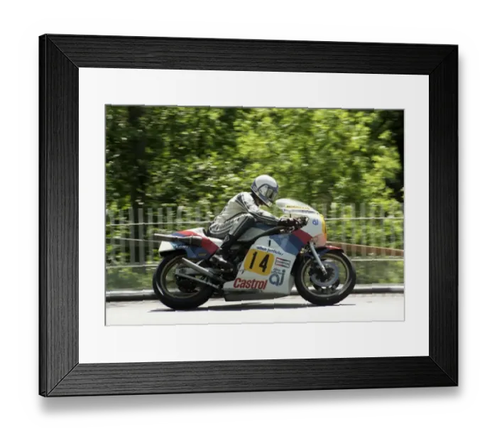Framed Print : Nick Jefferies (Suzuki) 1985 Senior TT Framed Print : Nick Jefferies (Suzuki) 1985 Senior TT