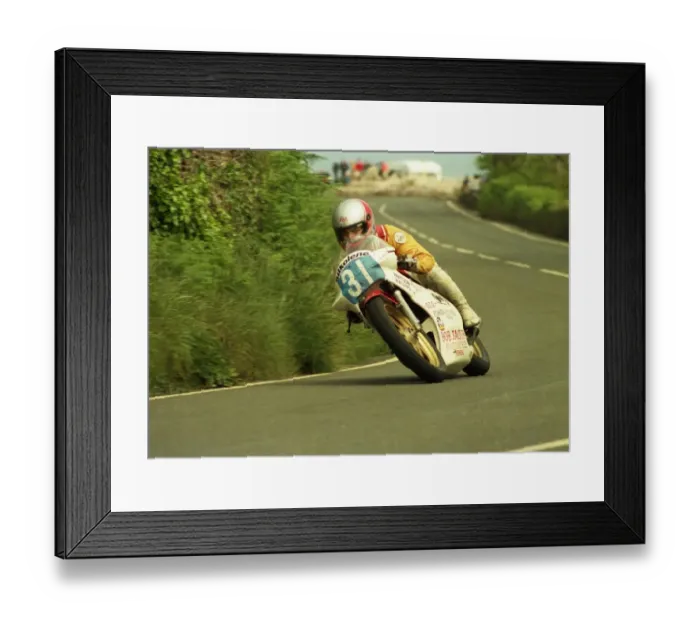 Framed Print : Alan Bud Jackson (Yamaha) 1987 Junior TT Framed Print : Alan Bud Jackson (Yamaha) 1987 Junior TT