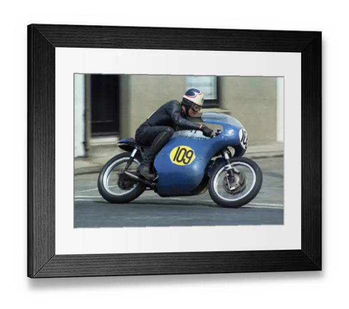 Framed Print : Tony Jefferies (Triumph) 1969 Senior TT