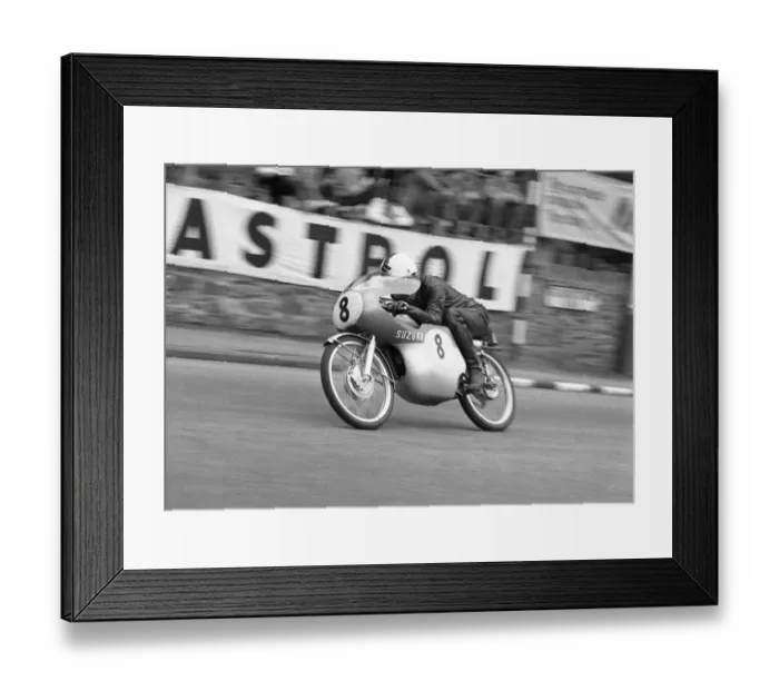 Framed Print : Mitsuo Itoh (Suzuki) 1963 50cc TT Framed Print : Mitsuo Itoh (Suzuki) 1963 50cc TT