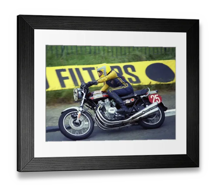 Framed Print : Derek Loan (Kawasaki) 1974 Production TT Framed Print : Derek Loan (Kawasaki) 1974 Production TT
