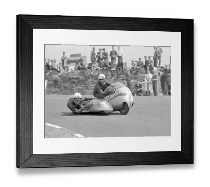 Framed Print : Otto Kolle & Dieter Hess (BMW) 1962 Sidecar TT