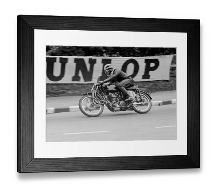 Framed Print : Bill Lomas (Velocette) 1952 Lightweight TT Framed Print : Bill Lomas (Velocette) 1952 Lightweight TT