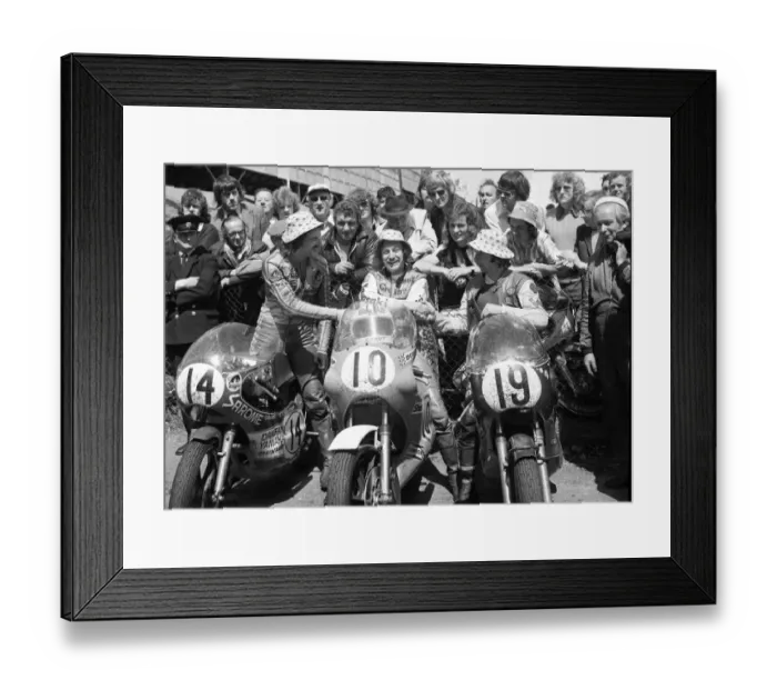 Framed Print : The winners; 1975 Senior TT Framed Print : The winners; 1975 Senior TT