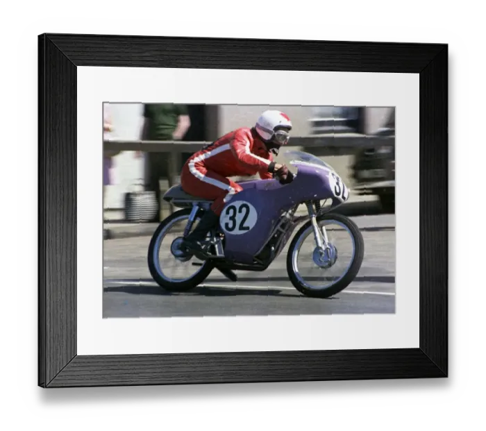 Framed Print : Nick Mayo (Heldun Hawk) 1968 50cc TT Framed Print : Nick Mayo (Heldun Hawk) 1968 50cc TT