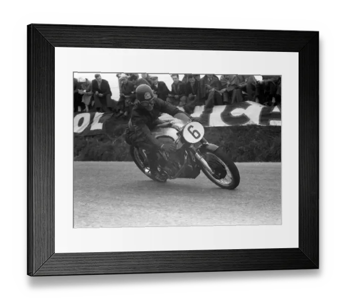 Framed Print : Ian McGuffie (Norton) 1958 Junior TT Framed Print : Ian McGuffie (Norton) 1958 Junior TT