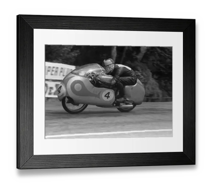 Framed Print : Sammy Miller (Mondial) 1957 Lightweight TT Framed Print : Sammy Miller (Mondial) 1957 Lightweight TT