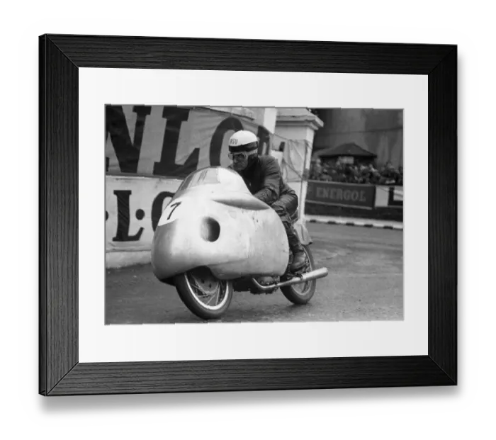 Framed Print : Hermann-Paul Muller (NSU) 1955 Lightweight TT