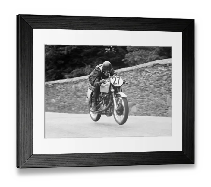Framed Print : Ronnie Mead (Velocette) 1952 Lightweight TT Framed Print : Ronnie Mead (Velocette) 1952 Lightweight TT