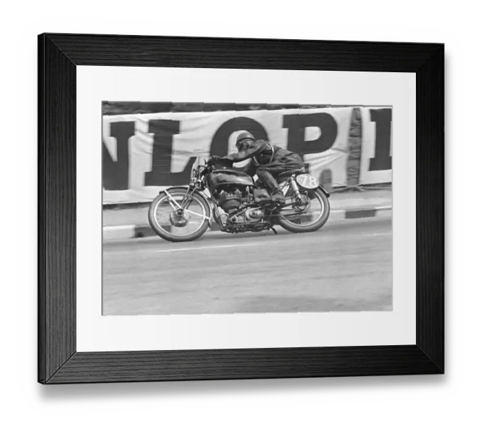 Framed Print : Ronnie Mead (Velocette) 1950 Lightweight TT Framed Print : Ronnie Mead (Velocette) 1950 Lightweight TT
