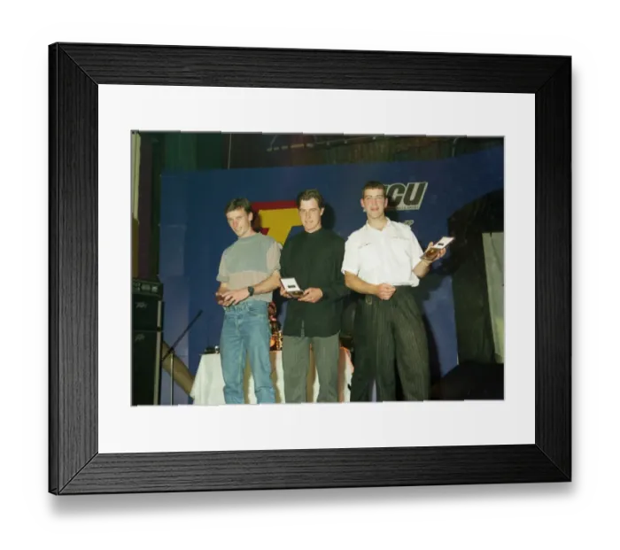 Framed Print : 1996 TT Newcomers trophy winners Framed Print : 1996 TT Newcomers trophy winners