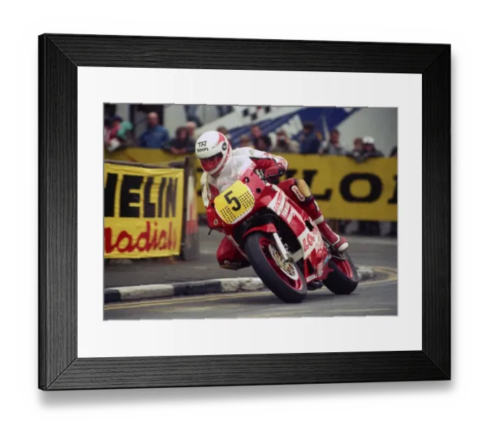 Framed Print : Trevor Nation (Yamaha) 1987 Senior TT Framed Print : Trevor Nation (Yamaha) 1987 Senior TT