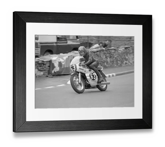 Framed Print : Bob Orton (Yamaha) 1977 Formula 3 TT