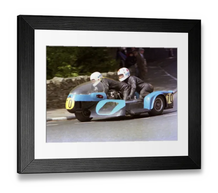 Framed Print : Artie Oates & Edda Oates (BSA) 1976 1000 Sidecar TT Framed Print : Artie Oates & Edda Oates (BSA) 1976 1000 Sidecar TT