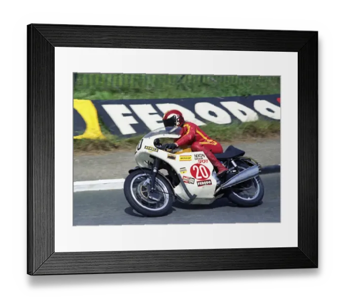 Framed Print : Dave Nixon (Triumph) 1974 Production 750 TT Framed Print : Dave Nixon (Triumph) 1974 Production 750 TT
