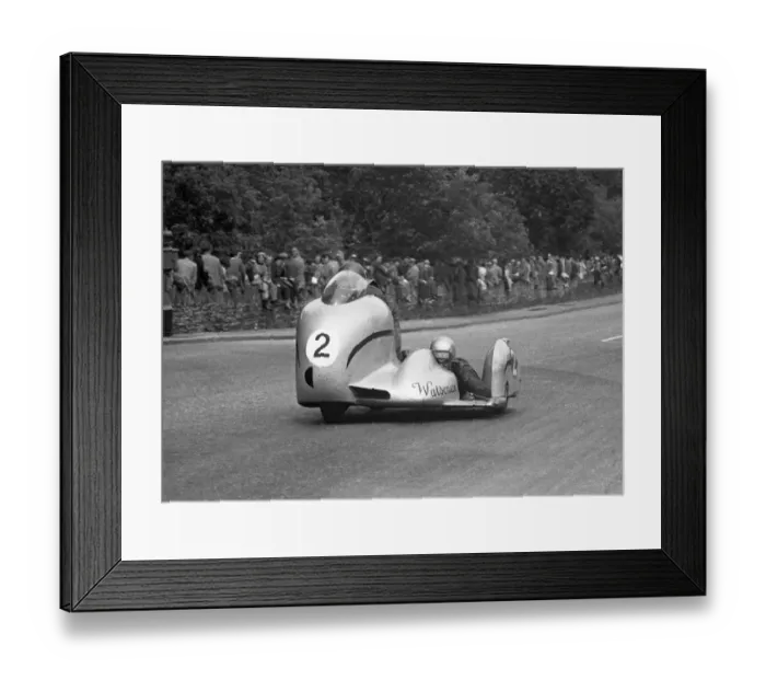 Framed Print : Eric Oliver & Les Nutt (Norton) 1954 Sidecar TT Framed Print : Eric Oliver & Les Nutt (Norton) 1954 Sidecar TT