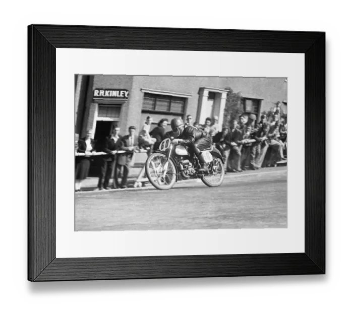 Framed Print : Javier de Ortueta (Montesa) 1951 Ultra Lightweight TT Framed Print : Javier de Ortueta (Montesa) 1951 Ultra Lightweight TT