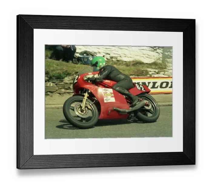 Framed Print : Denis Gallagher (Ducati) 1986 Formula 2 TT