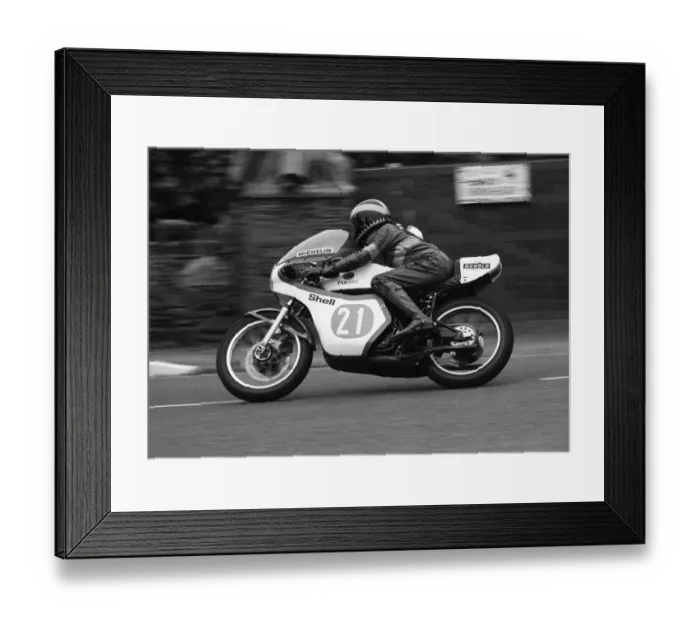 Framed Print : Brian Peters (Yamaha) 1977 Jubilee TT Framed Print : Brian Peters (Yamaha) 1977 Jubilee TT