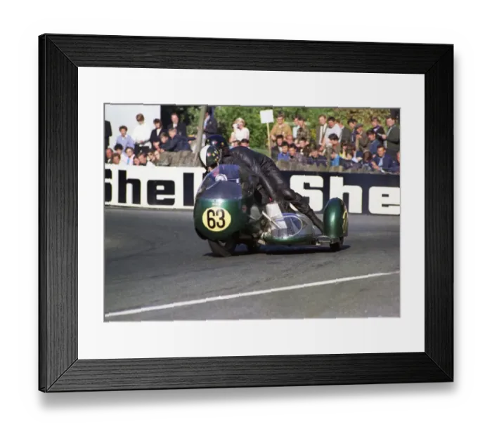 Framed Print : Mick Potter & Geoff Davis (BSA) 1968 750cc Sidecar TT Framed Print : Mick Potter & Geoff Davis (BSA) 1968 750cc Sidecar TT