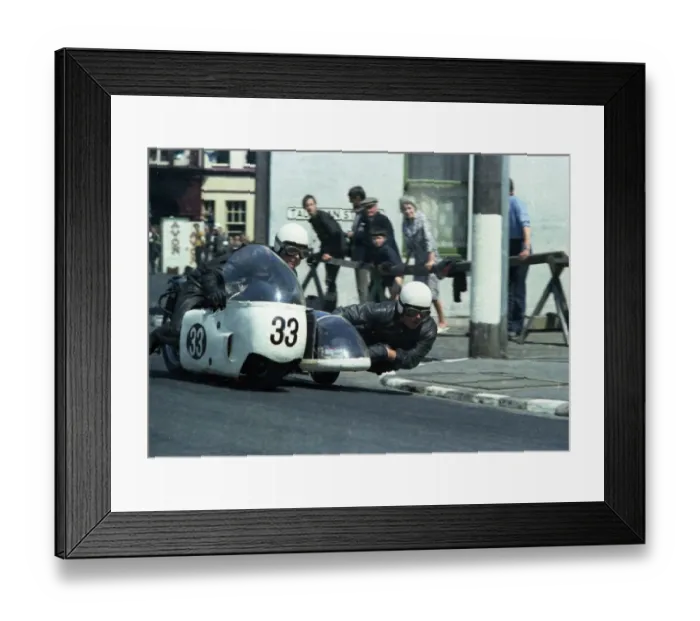 Framed Print : Eric Parkinson & & R Philpott (Parkinson) 1967 Sidecar TT Framed Print : Eric Parkinson & & R Philpott (Parkinson) 1967 Sidecar TT