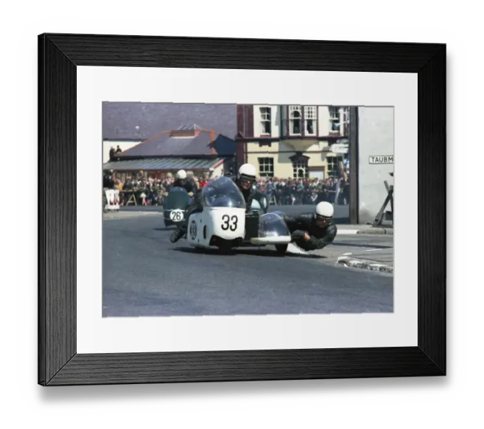Framed Print : Eric Parkinson & R Philpott (Parkinson) 1967 Sidecar TT Framed Print : Eric Parkinson & R Philpott (Parkinson) 1967 Sidecar TT