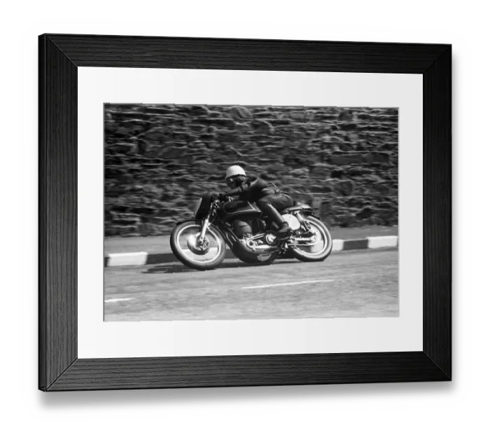 Framed Print : Derek Powell (AJS) 1957 Junior TT Framed Print : Derek Powell (AJS) 1957 Junior TT