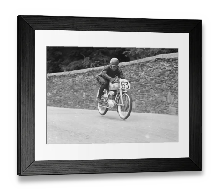 Framed Print : Len Parry (Mondial) 1952 Ultra Lightweight TT Framed Print : Len Parry (Mondial) 1952 Ultra Lightweight TT