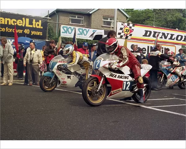 David Griffith & Johnny Rea (Yamaha) 1987 Junior TT