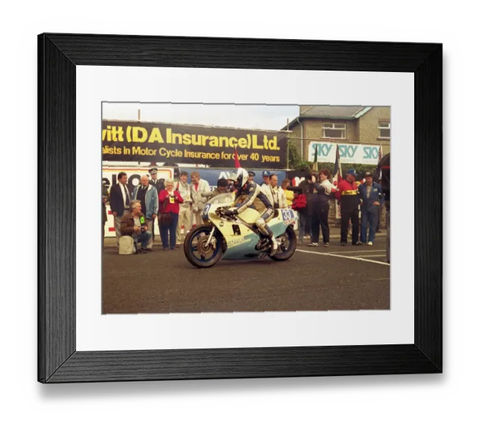 Framed Print : Rene Rasmussen (Yamaha) 1987 Junior TT Framed Print : Rene Rasmussen (Yamaha) 1987 Junior TT