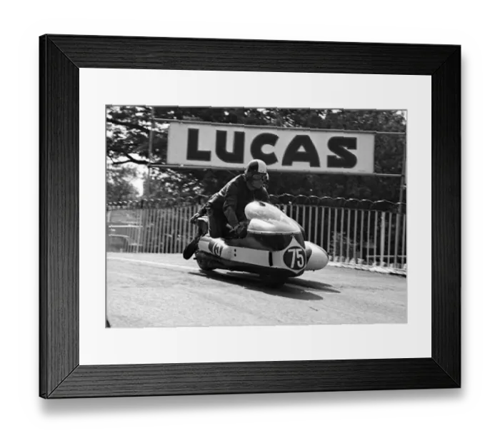 Framed Print : Selby Sargison & Ian Wilson (BSA) 1975 500 Sidecar TT Framed Print : Selby Sargison & Ian Wilson (BSA) 1975 500 Sidecar TT