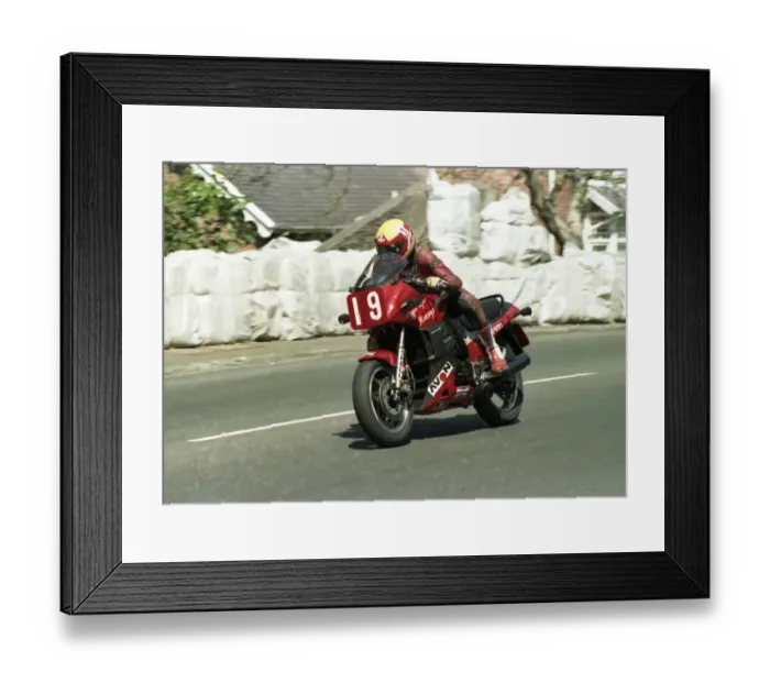 Framed Print : Howard Selby (Kawasaki) 1984 Production TT