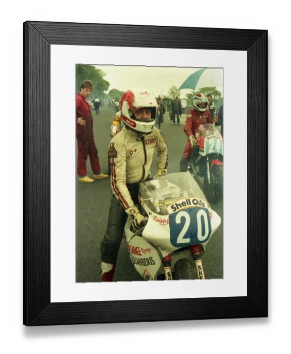 Framed Print : Kenny Shepherd (Spondon) 1987 Junior TT Framed Print : Kenny Shepherd (Spondon) 1987 Junior TT