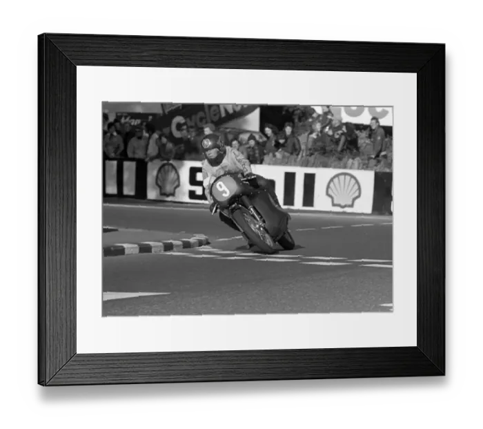 Framed Print : Danny Shimmin (Velocette) 1976 Production TT Framed Print : Danny Shimmin (Velocette) 1976 Production TT